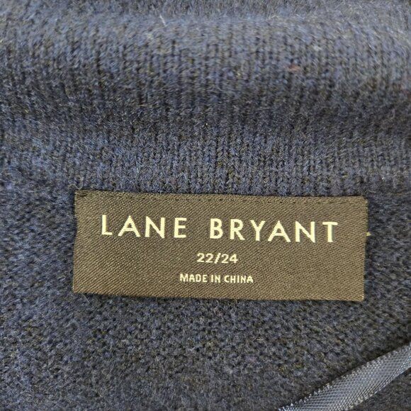 Lane Bryant Wool Blend Color Block Sleeve V-Neck Sweater Size 22/24 - Picture 3 of 6